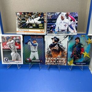 George Springer lot of 6 (Astros, Blue Jays)